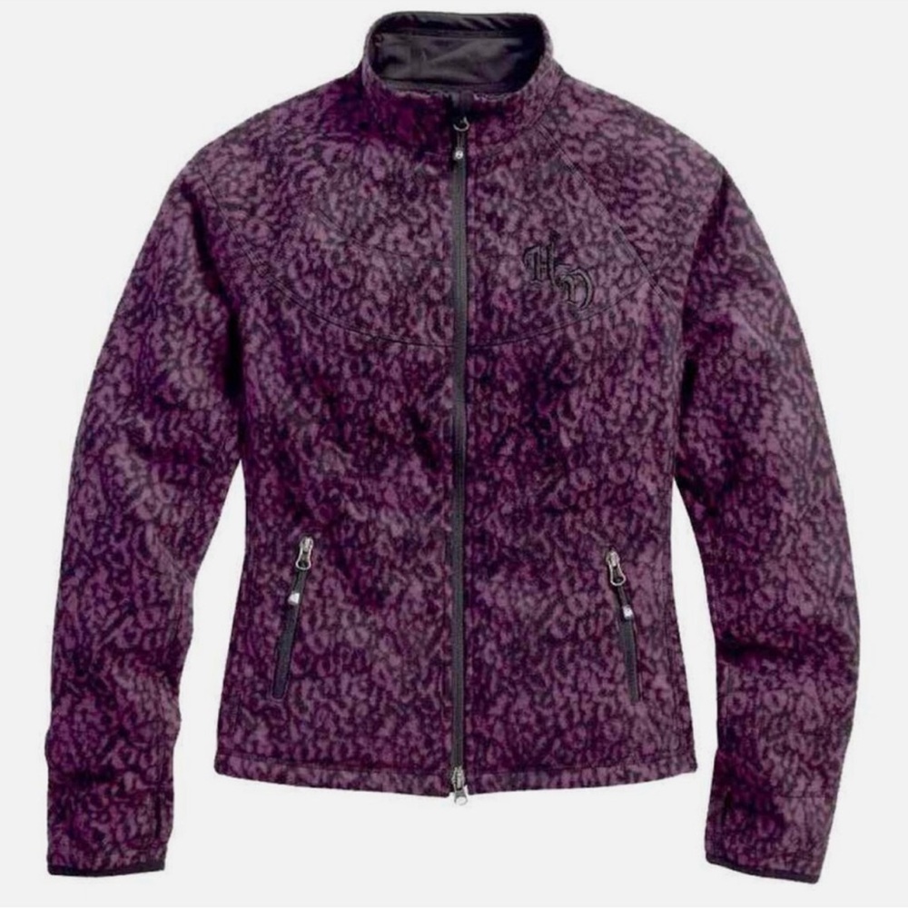 Harley-Davidson Embroidered Animal
Leopard Cheetah Print Windproof Fleece